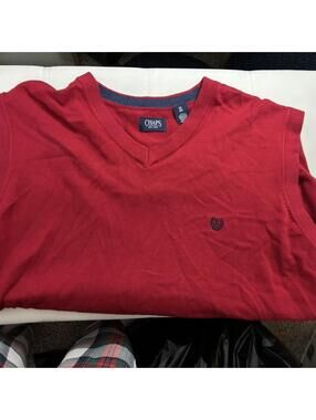 Chaps red sweater vest.
